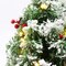 Mini Christmas Pine Tree Indoor Tabletop (	White,red) 13.78"D x 13.78"W x 21.65"H